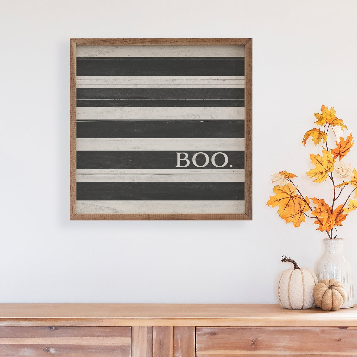 Boo White And Black Stripe