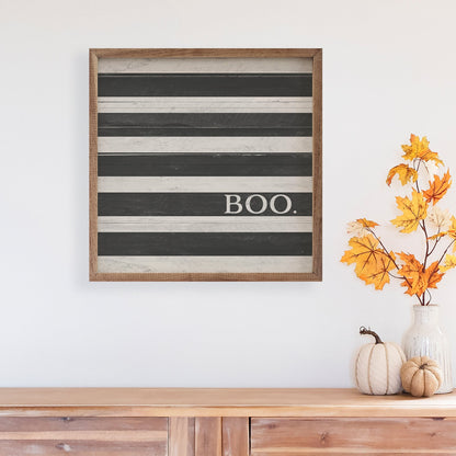 Boo White And Black Stripe