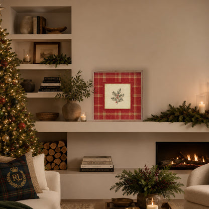 Cranberry Plaid Holly