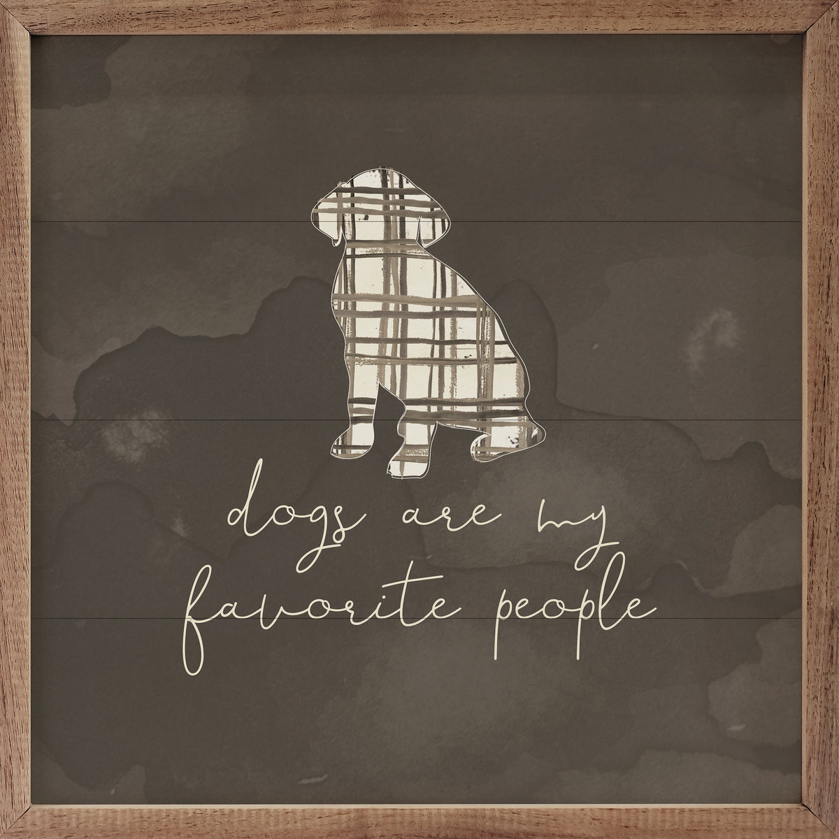 Dogs Are My Favorite People Plaid Gray By Amylee Weeks