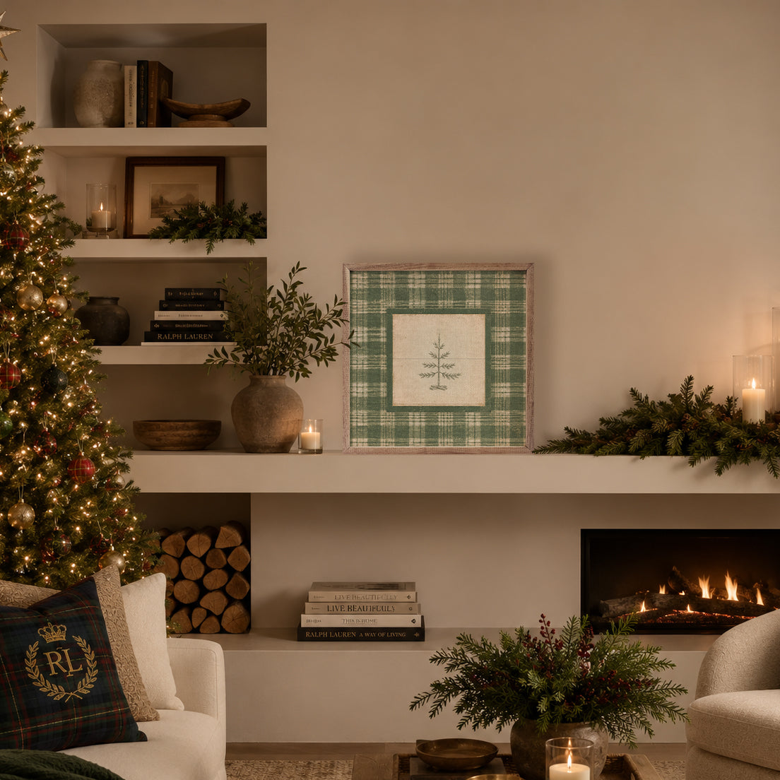 Evergreen Plaid Tree