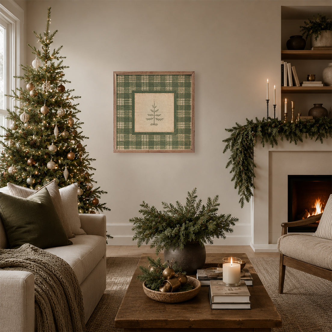 Evergreen Plaid Tree