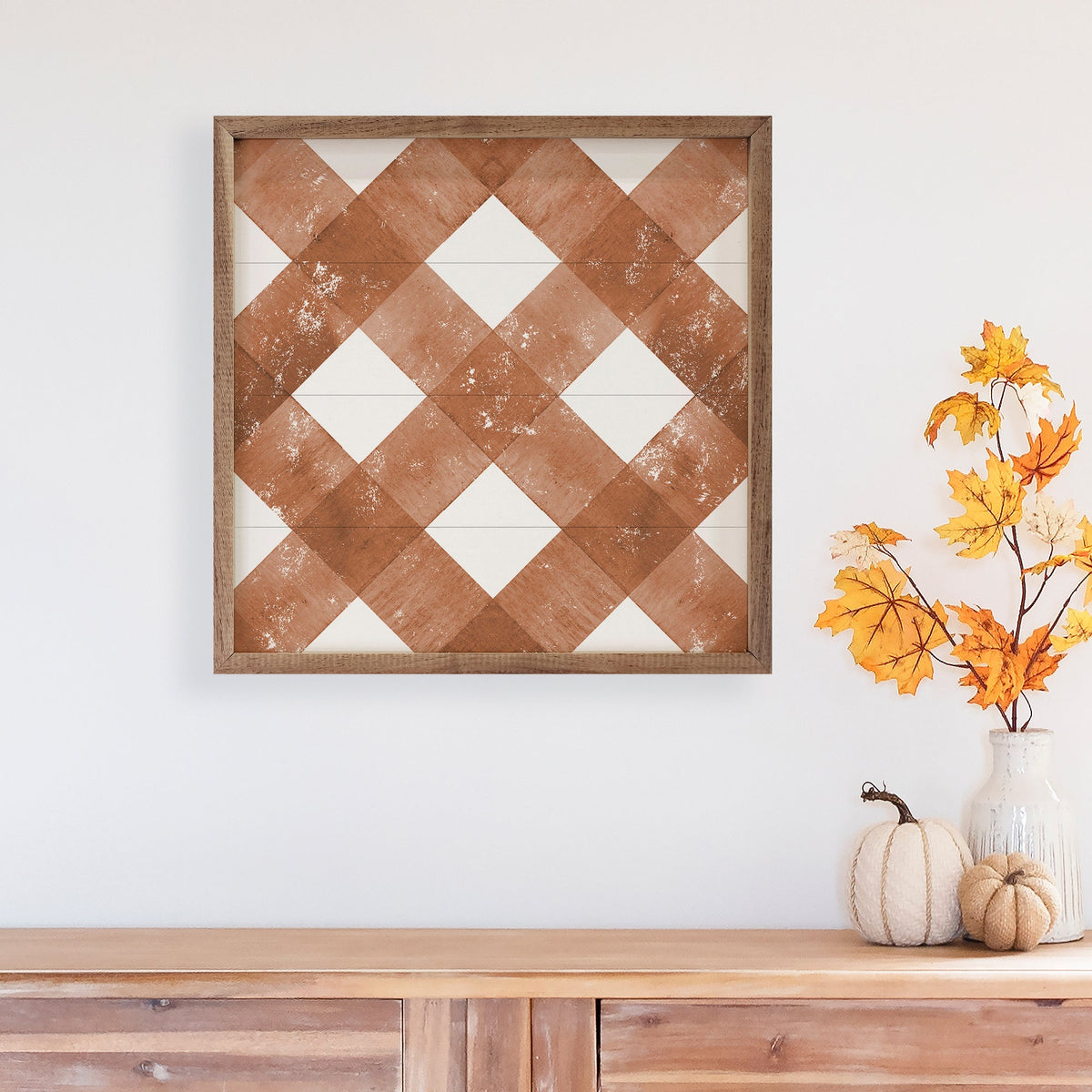 Fall Plaid Diagonal Orange
