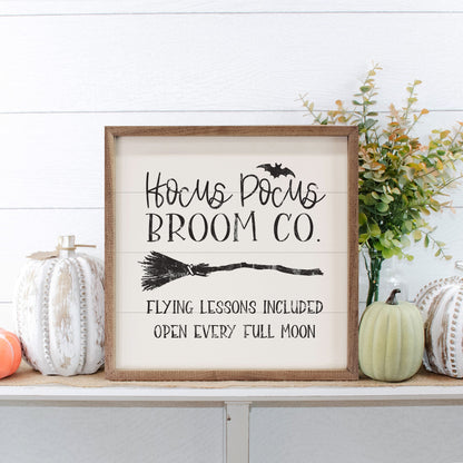 Hocus Pocus Broom Co White
