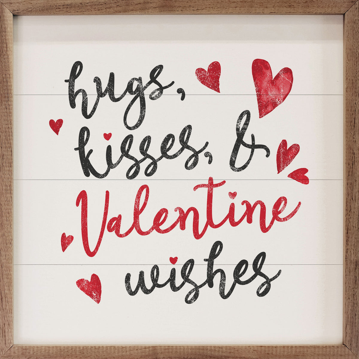 Hugs Kisses And Valentine Wishes White