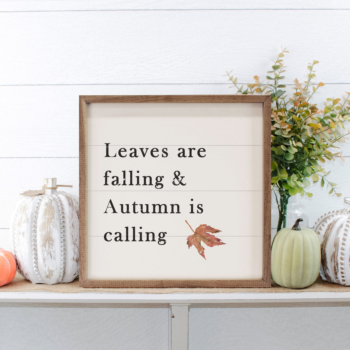 Leaves Are Falling And Autumn Is Calling White