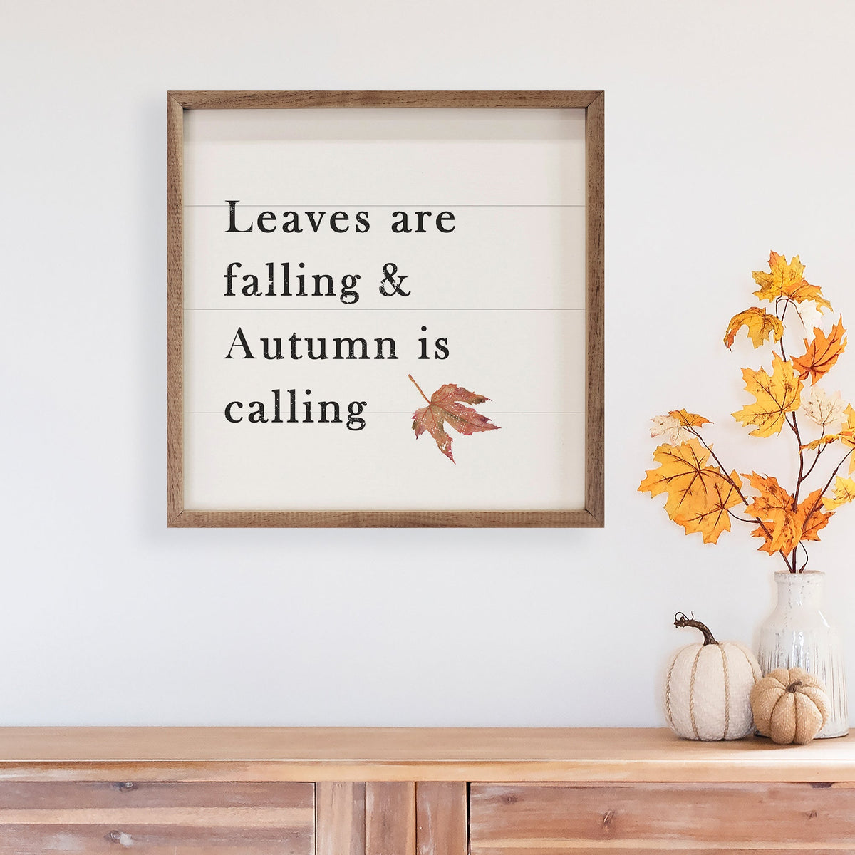 Leaves Are Falling And Autumn Is Calling White