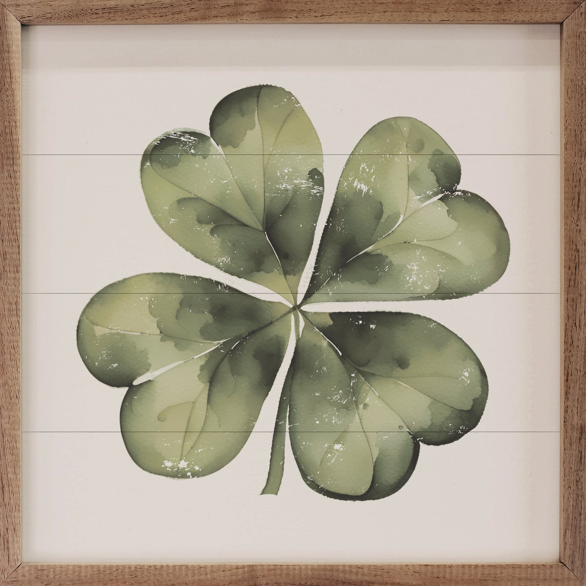 Lucky Four Leaf Clover White