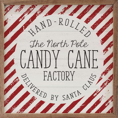 North Pole Candy Cane Factory Stripe