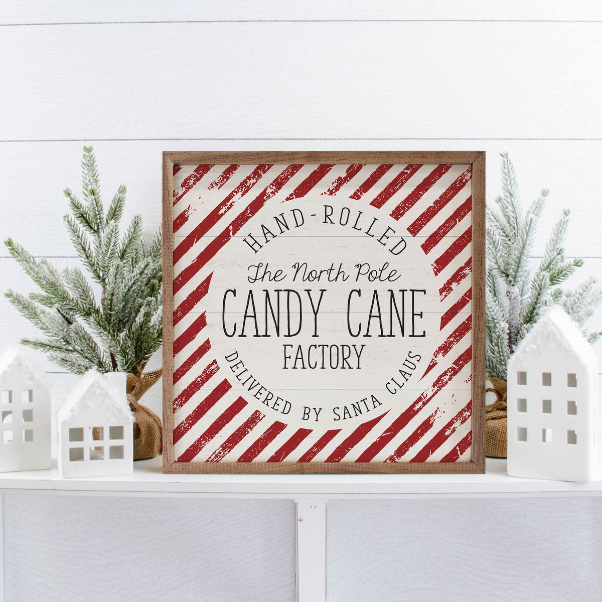 North Pole Candy Cane Factory Stripe