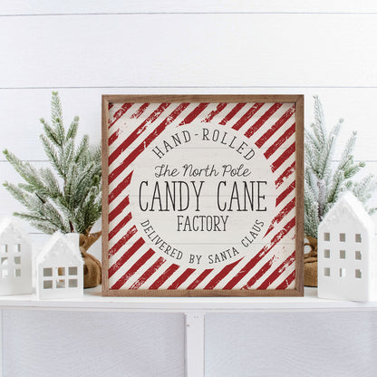 North Pole Candy Cane Factory Stripe