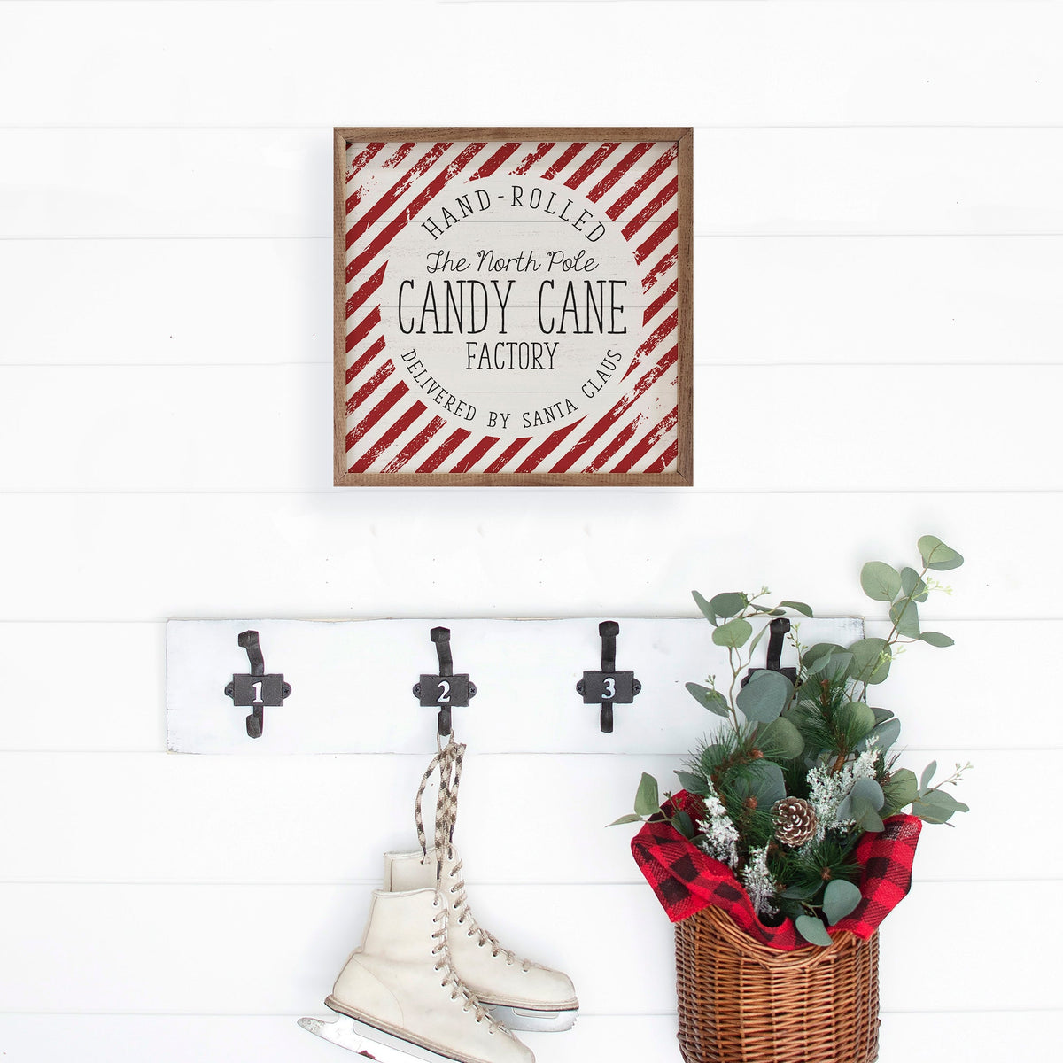 North Pole Candy Cane Factory Stripe