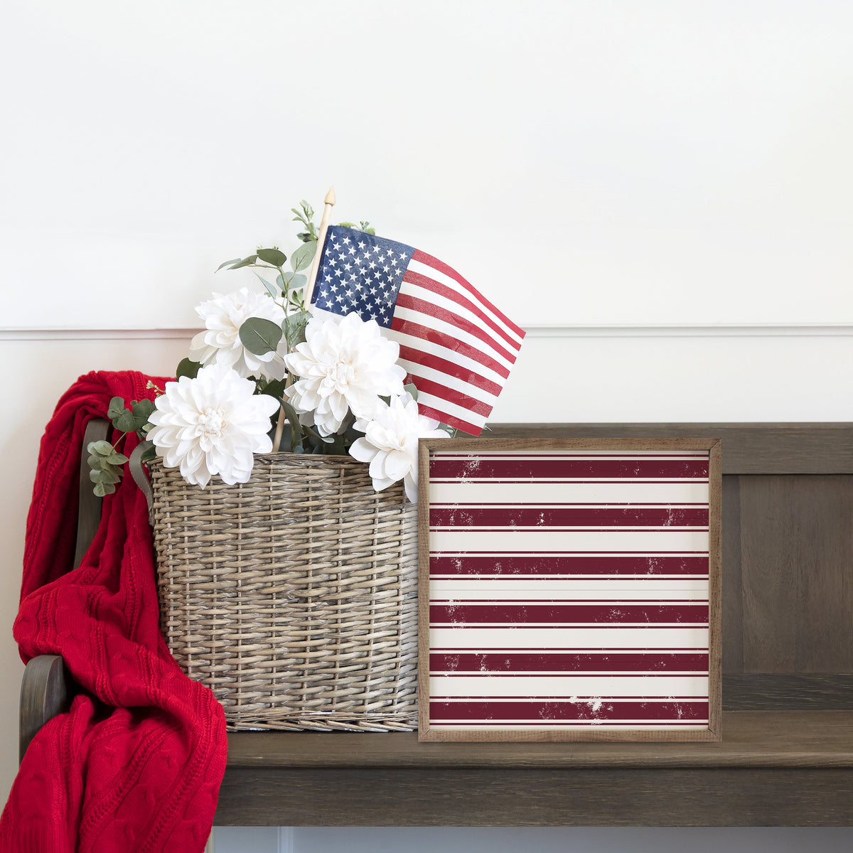 Pattern Red And White Stripes