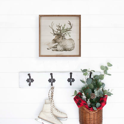 Reindeer With Pine Whitewash