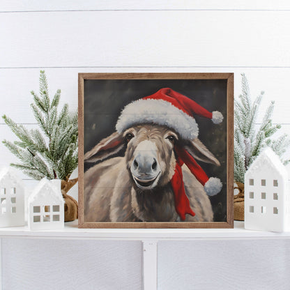 Santa Donkey With Hat
