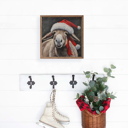 Santa Donkey With Hat