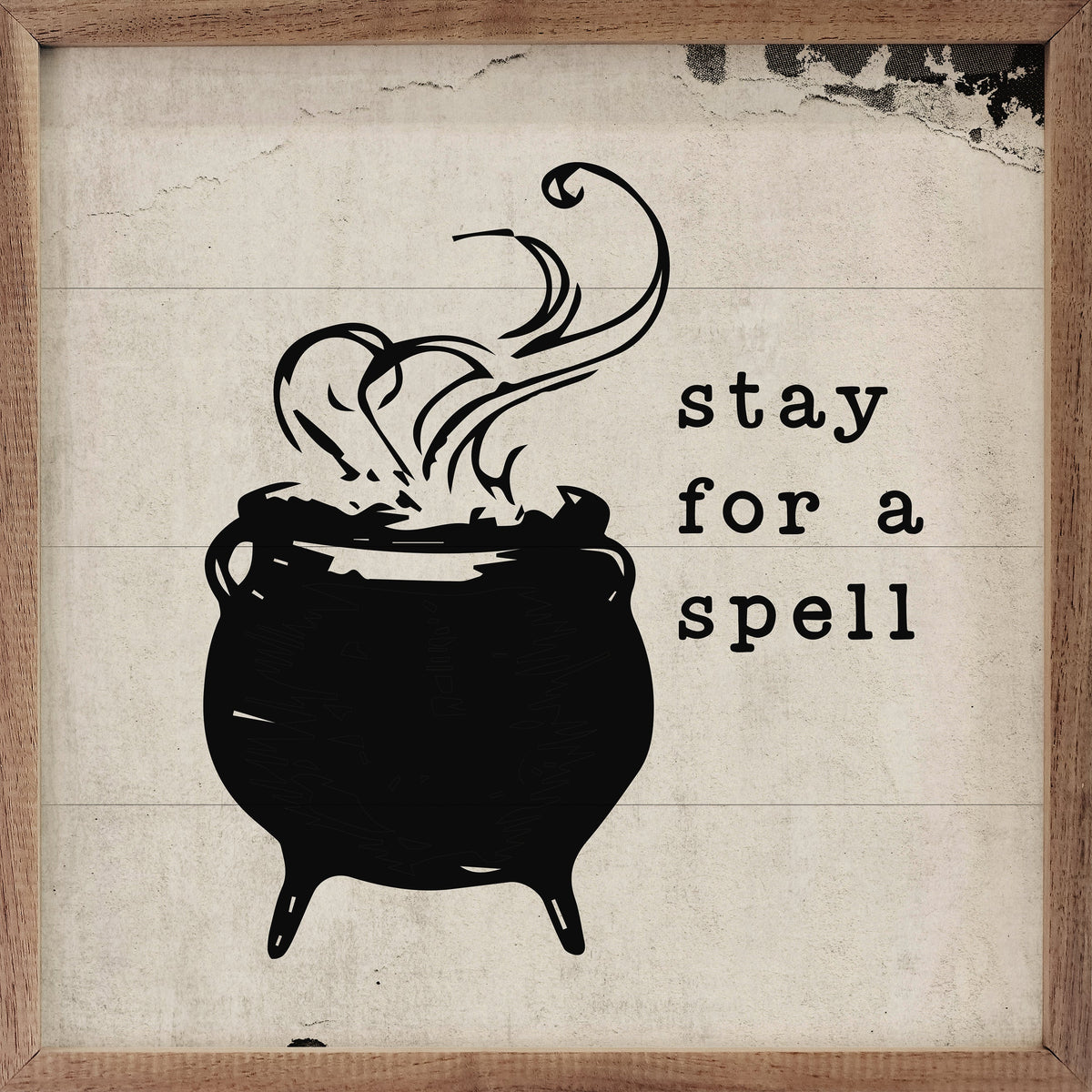 Stay For A Spell Cauldron White