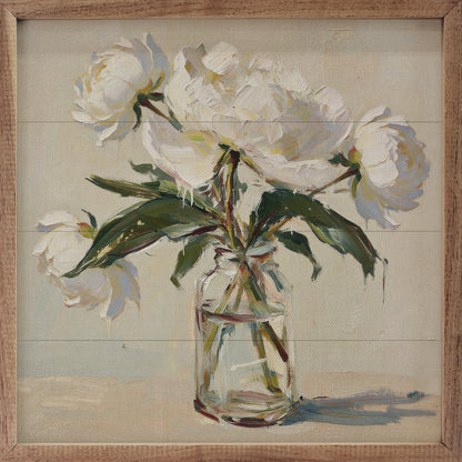 White Peony Vase