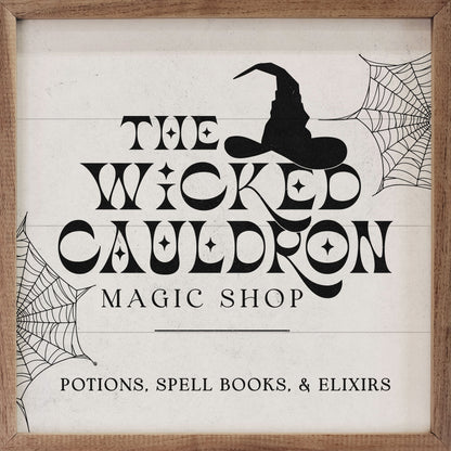 Wicked Cauldron Hat And Webs White