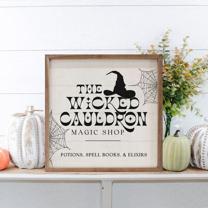 Wicked Cauldron Hat And Webs White