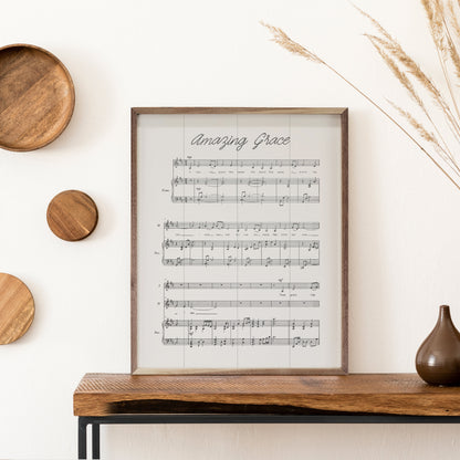 Amazing Grace Old Sheet Music White