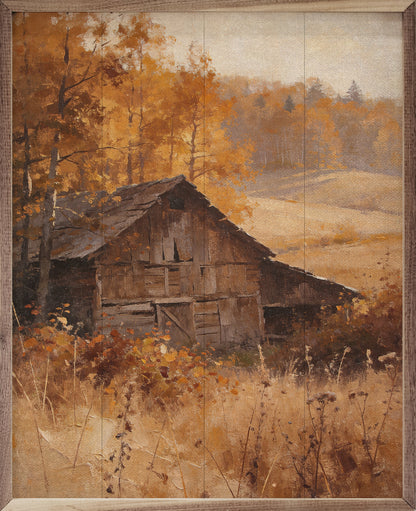 Barn In Autumn Valley