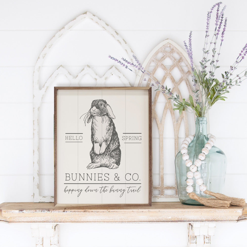 Hello Spring Bunnies And Co White