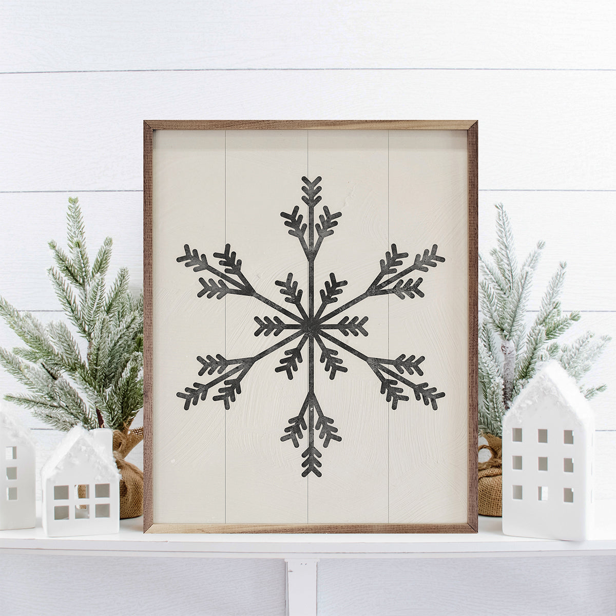 Modern Snowflake 2 Small Three Spike by Nina Blue