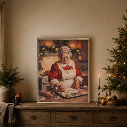 Mrs Claus Making Cookies