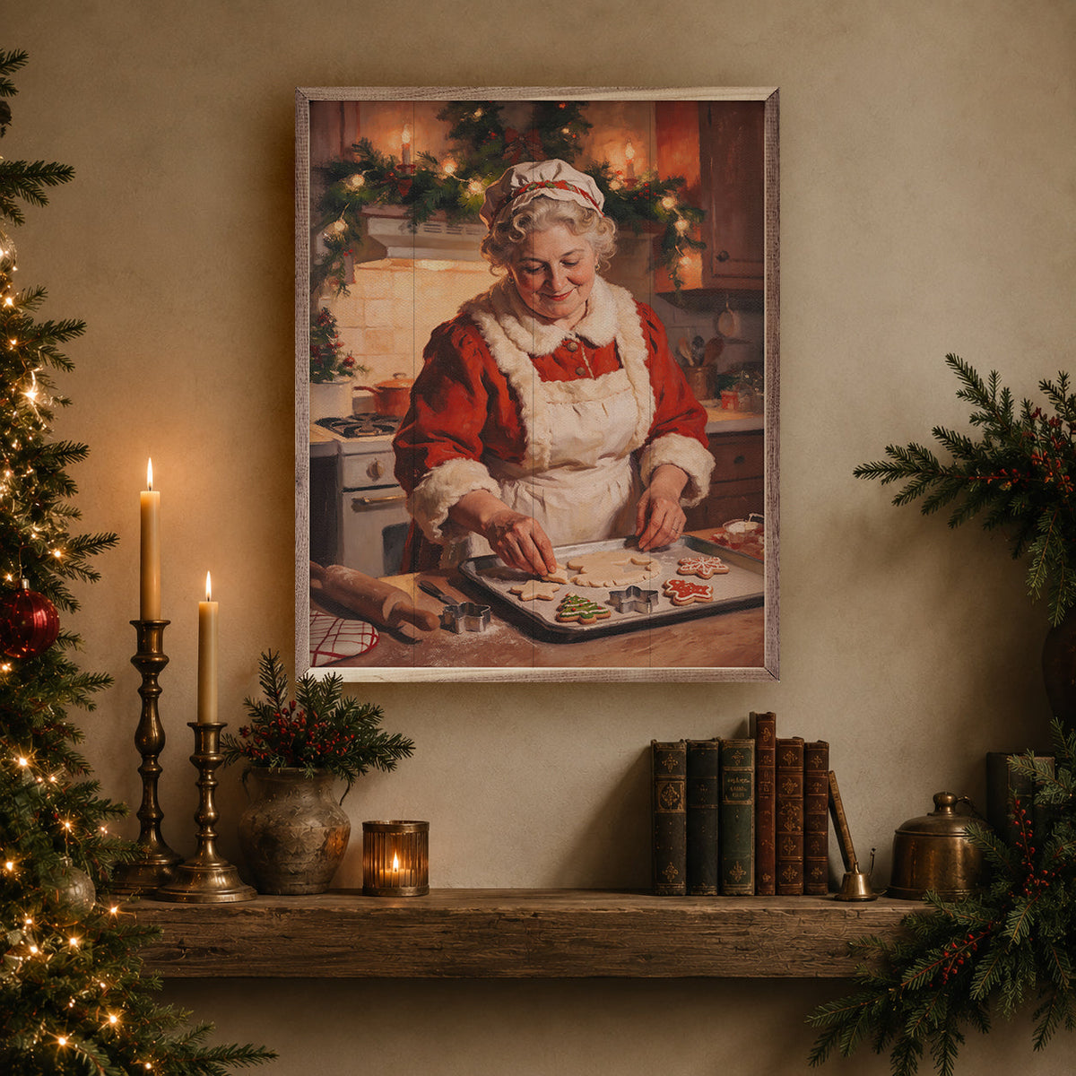 Mrs Claus Making Cookies