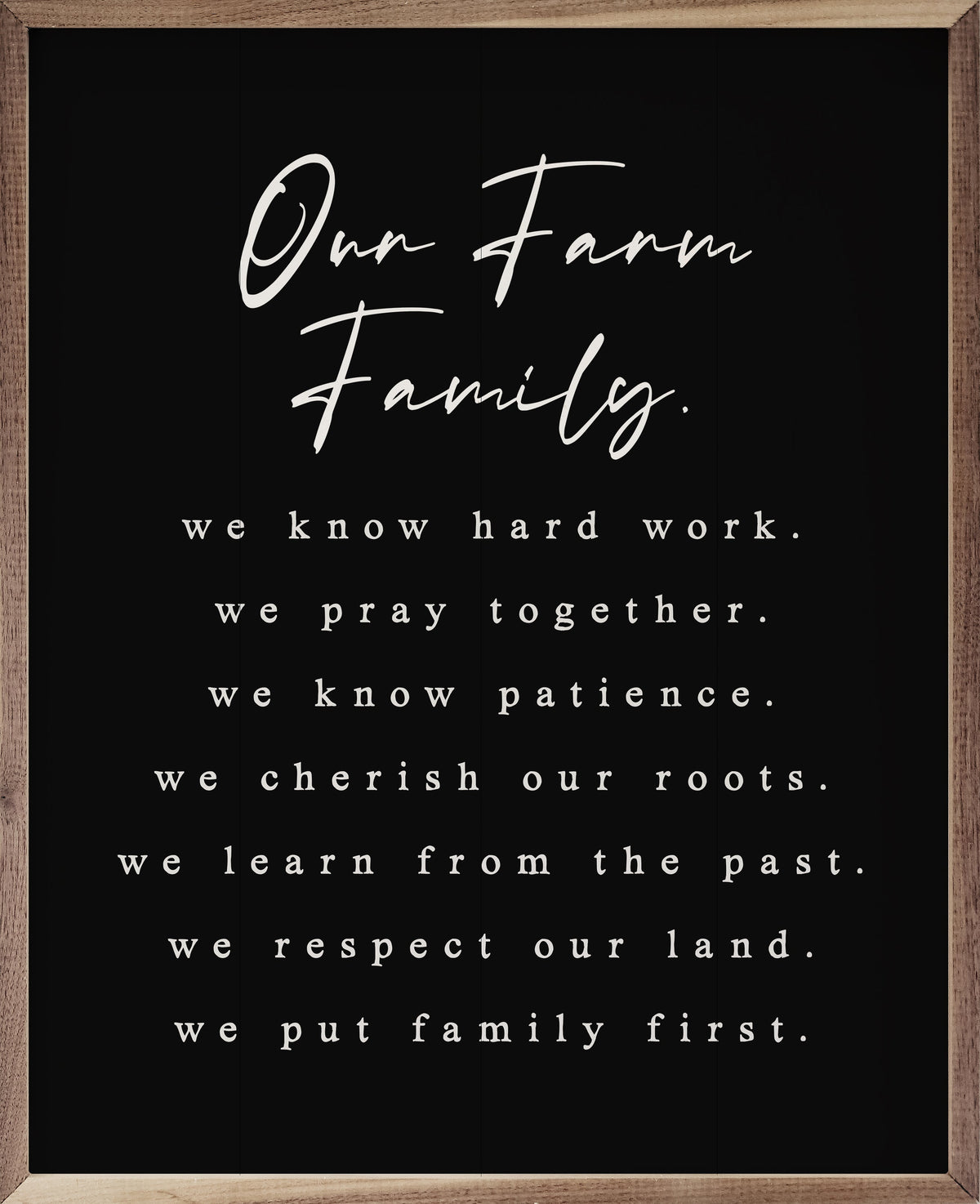 Our Farm Family Values