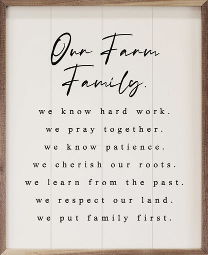 Our Farm Family Values