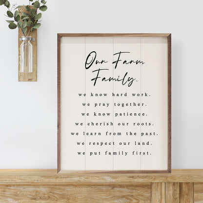 Our Farm Family Values