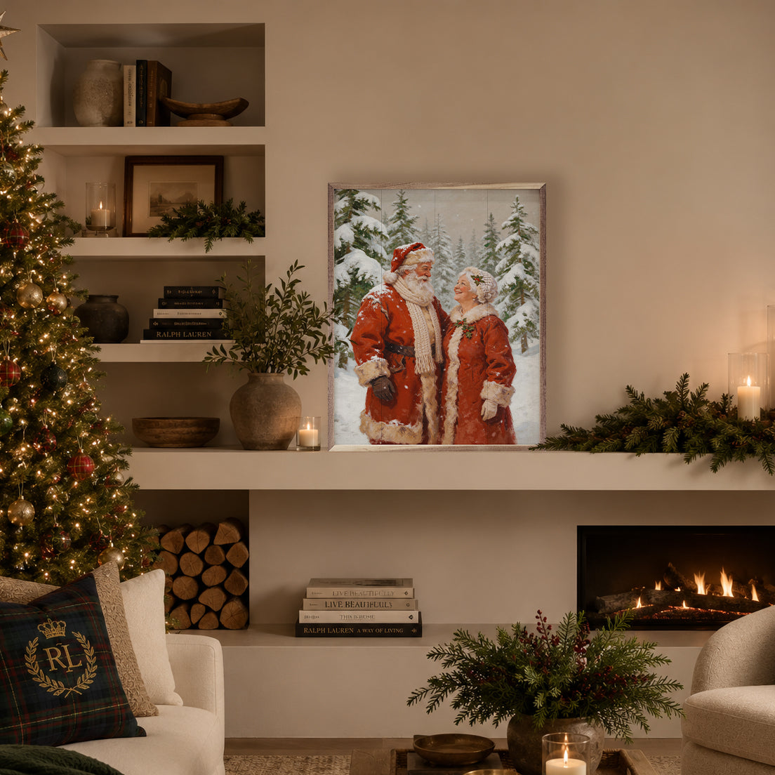 Santa And Mrs Claus In The White Pines