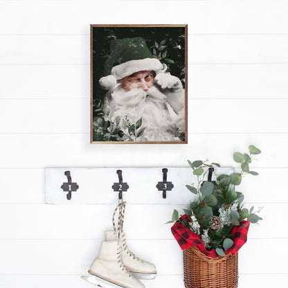 Winking Santa With Green Hat
