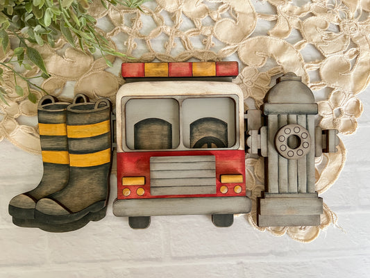 Fire Engines Co.  - ADD ON for Interchangeable Rustic Truck - DIY HOME KIT - NO PAINT INCLUDED