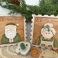 Santa & Mrs. Claus (GREEN)  3D postage wood sign