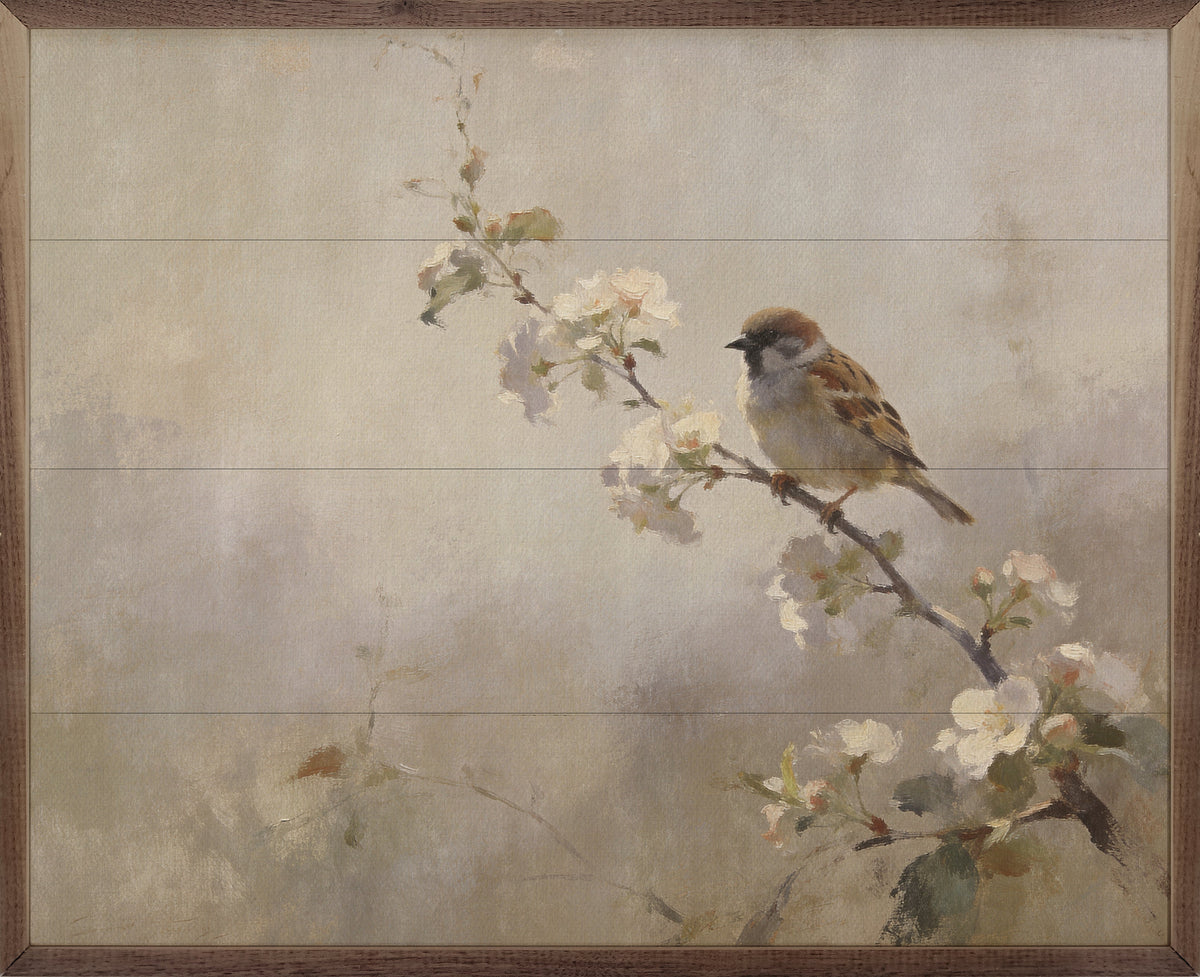 Songbird Among Spring Blossoms