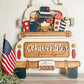 Patriotic Highland Cow TOPPER ONLY - ADD ON for Interchangeable Rustic Truck/Basket - FINISHED PRODUCT