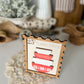 Mrs. Claus' Mixing Bowls 3D Postage Stamp Wood Sign