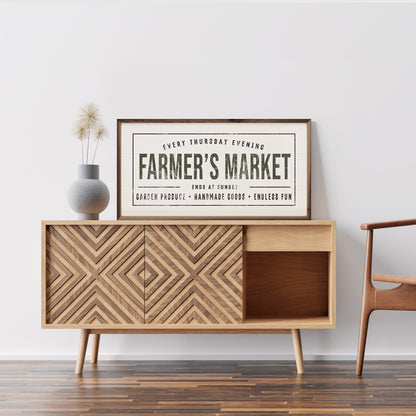 Farmer's Market Ends At Sunset White