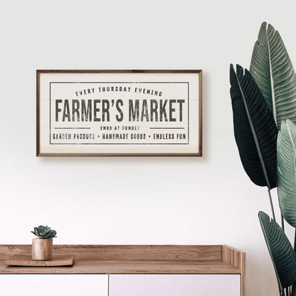 Farmer's Market Ends At Sunset White