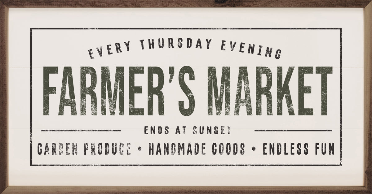 Farmer's Market Ends At Sunset White