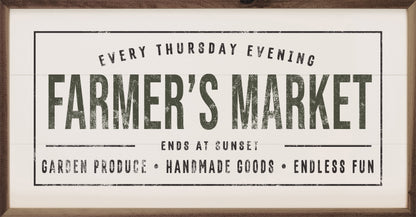 Farmer's Market Ends At Sunset White