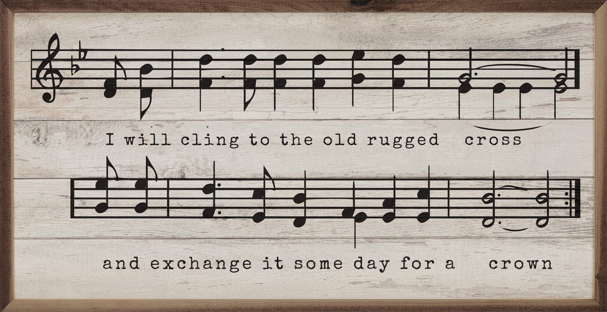 Old Rugged Cross Sheet Music Whitewash