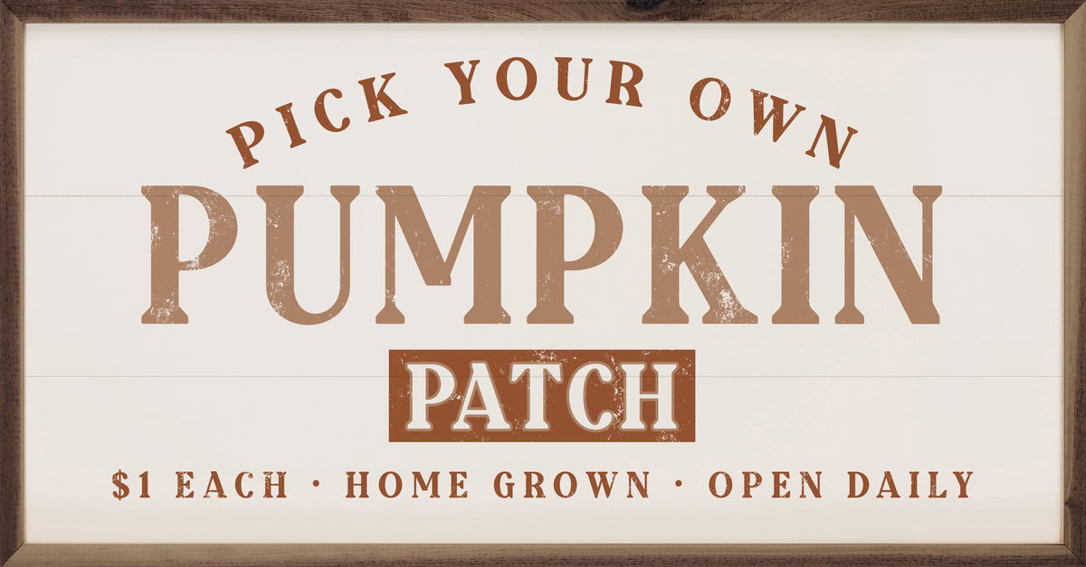 Orange Pick Your Own Pumpkin White