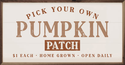 Orange Pick Your Own Pumpkin White
