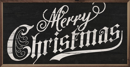 Vintage Merry Christmas Black