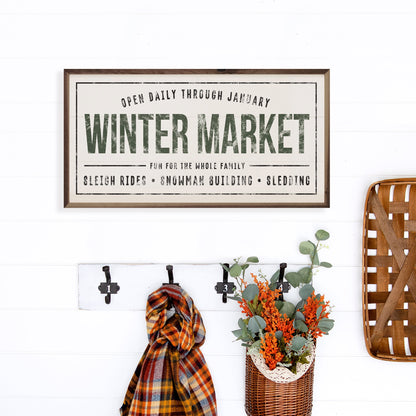 Winter Market Green White