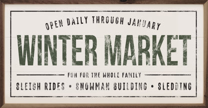 Winter Market Green White